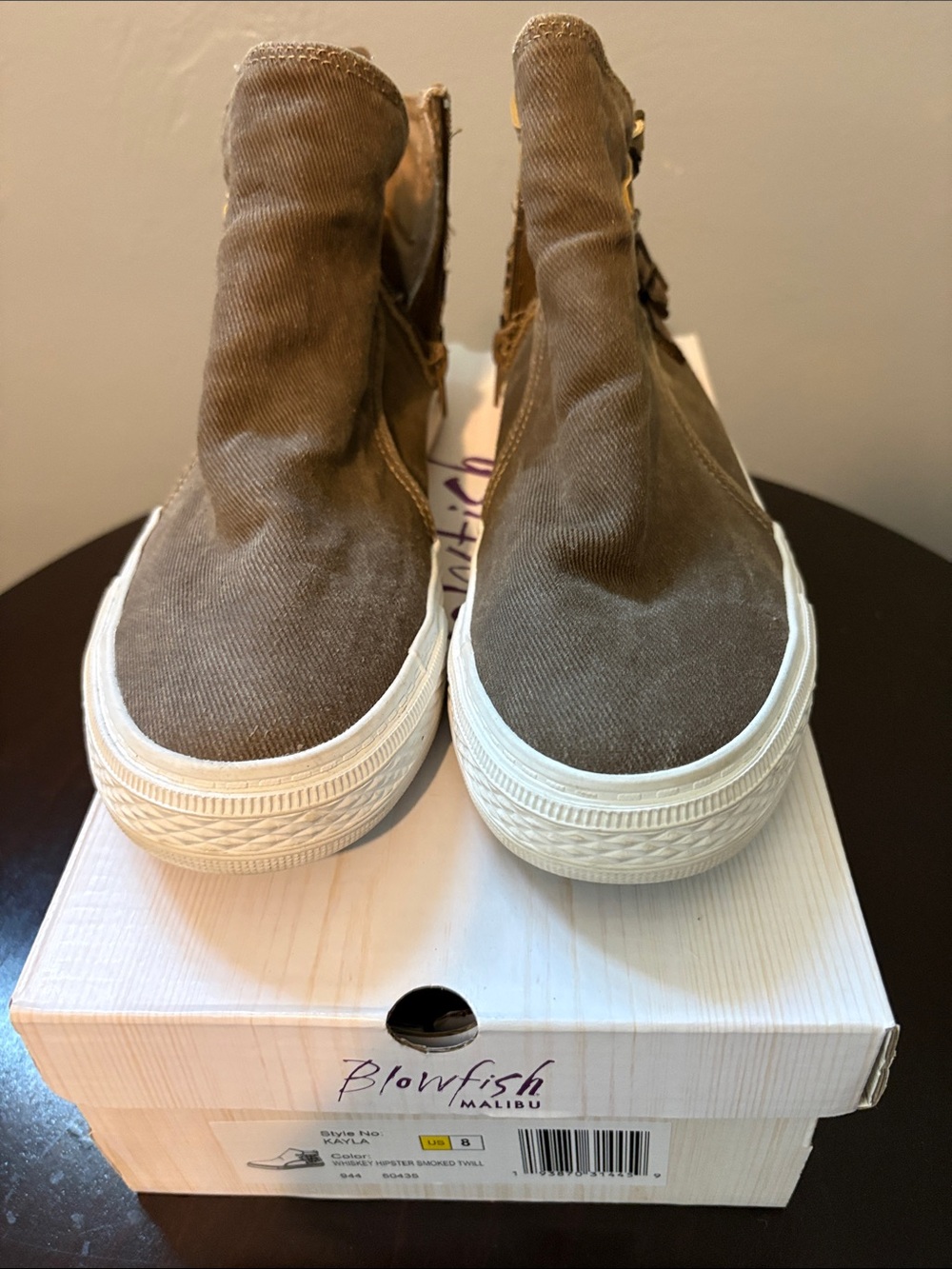 Blowfish Kayla Brown Canvas Slip-On Sneakers